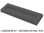 Plan vasque, bassin incliné grand taille 85 cm : L 100 à 201 x P 40 à 51 cm, finition lisse mate, 10 couleurs au choix, , résine Akrytan® teinté dans la masse, Livraison Offerte.